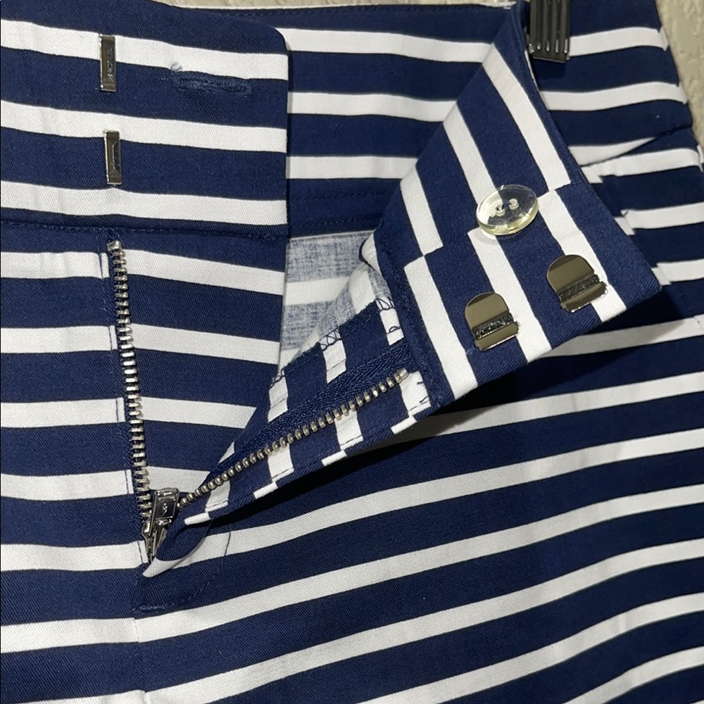 Maison Jules Blue and White Striped Shorts - Picture 3 of 6
